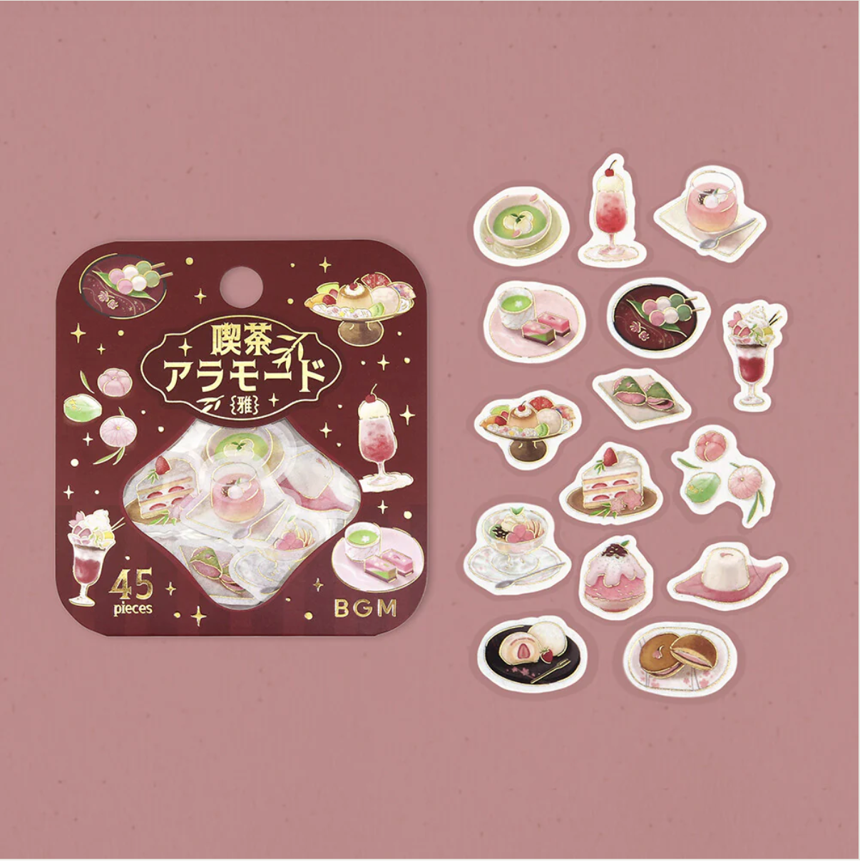 BGM Café à la Mode Gold Foil Sticker Flakes - Miyabi Shinshu