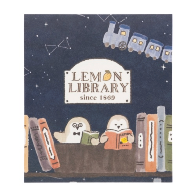 Maruzen x Junkudo Lemon Library Memo Pad (Owl)